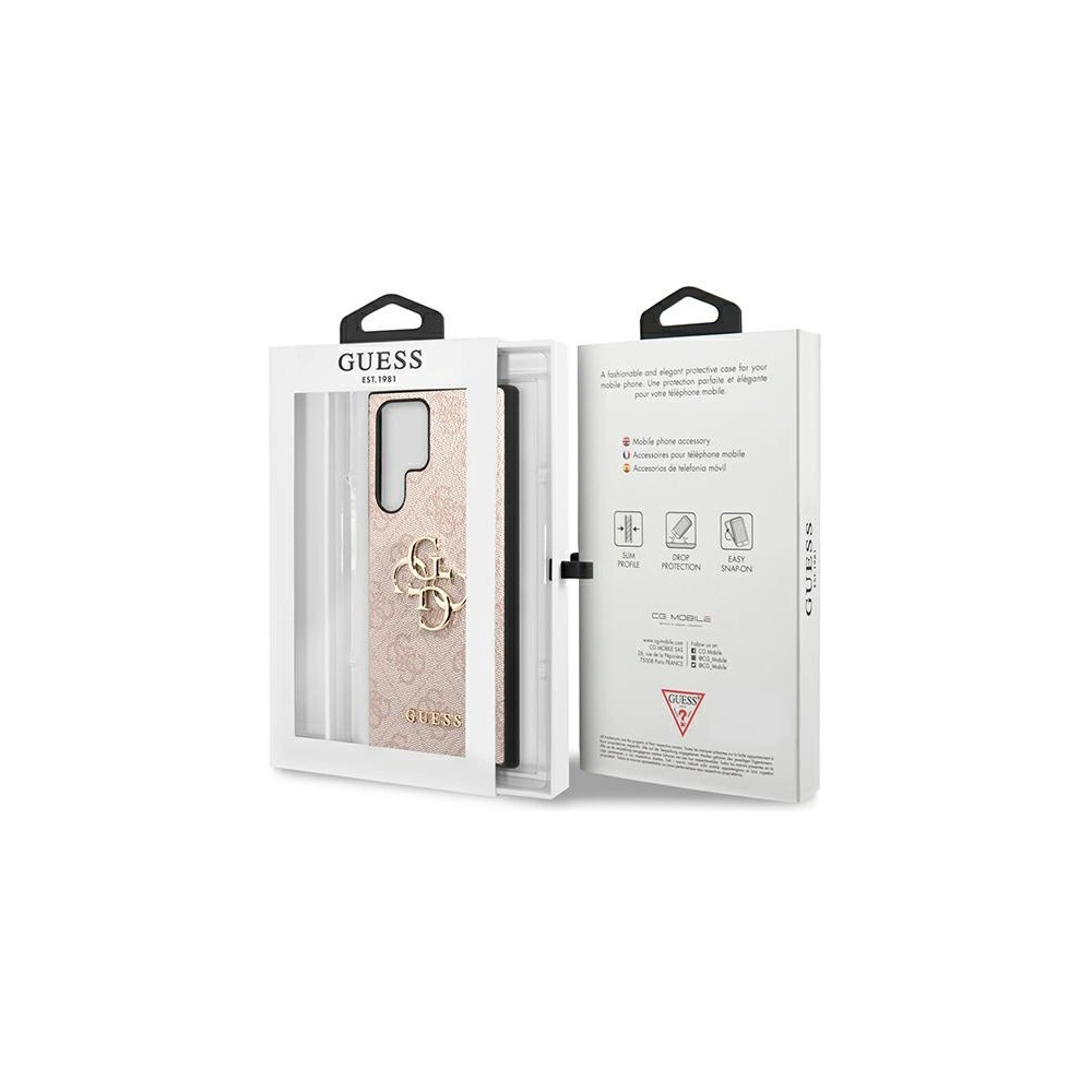 Hurtownia GSM - Etui Guess GUHCS22L4GMGPI Samsung Galaxy S22 Ultra růžový/pink hardcase 4G Big Metal Logo - GUE1554PNK - {ean13} - Hurt