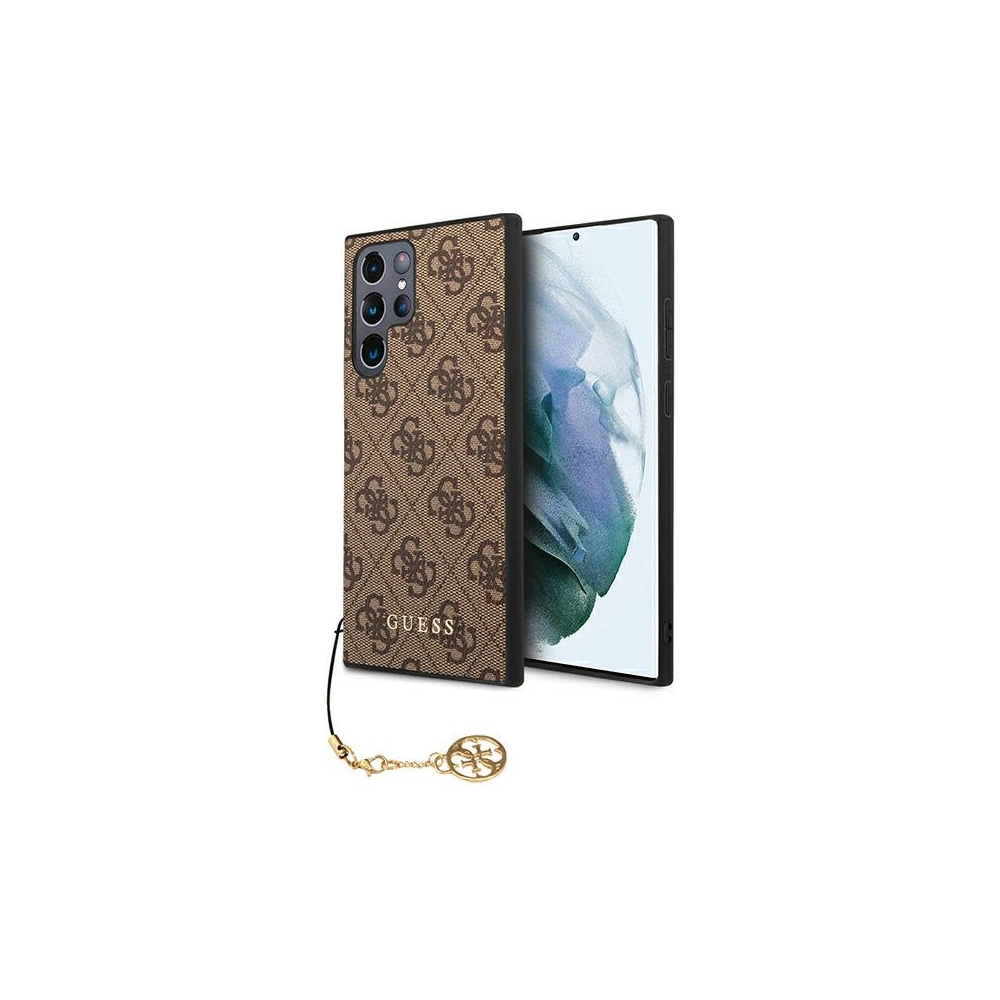 Hurtownia GSM - Etui Guess GUHCS22LGF4GBR Samsung Galaxy S22 Ultra brązowy/brown hard case 4G Charms Collection - GUE1555BR - {ean13} - Hurt