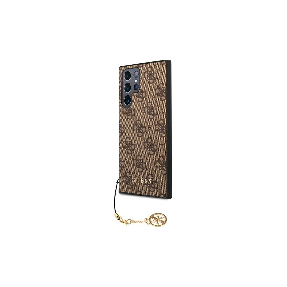 Hurtownia GSM - Etui Guess GUHCS22LGF4GBR Samsung Galaxy S22 Ultra brązowy/brown hard case 4G Charms Collection - GUE1555BR - {ean13} - Hurt
