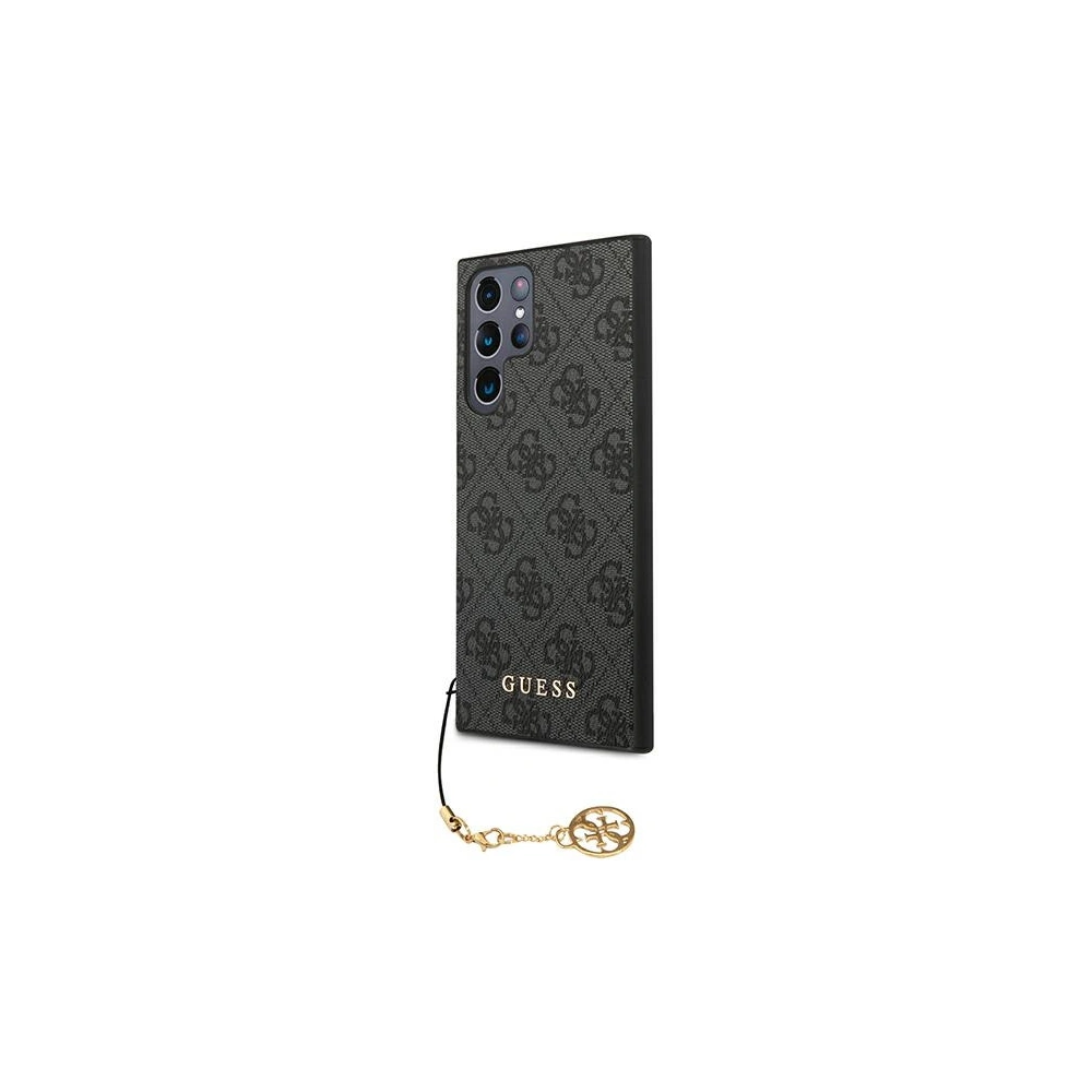Wholesale Guess GUHCS22LGF4GGR Samsung Galaxy S22 Ultra grey hardcase 4G Charms Collection - GUE1556GRY - {ean13} - Hurt