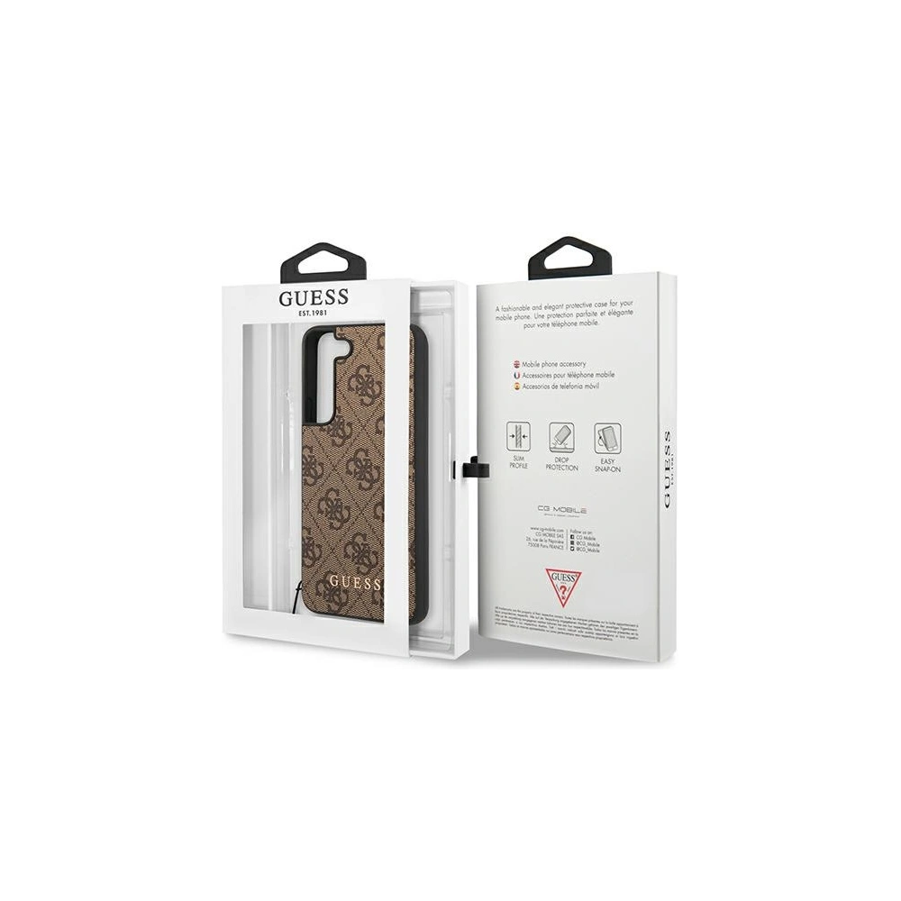 Hurtownia GSM - Etui Guess GUHCS22MGF4GBR Samsung Galaxy S22+ Plus brązowy/brown hard case 4G Charms Collection - GUE1560BR - {ean13} - Hurt