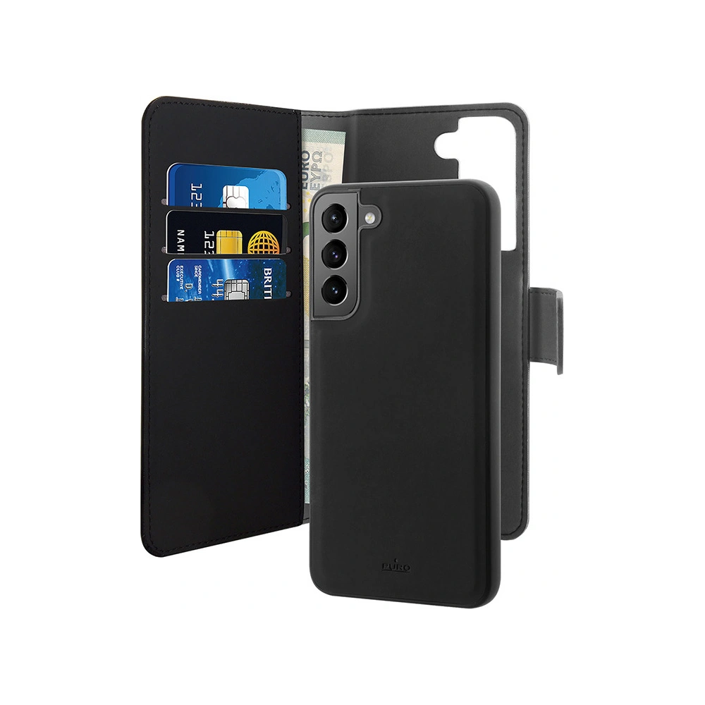 Hurtownia GSM - Etui PURO Wallet Detachable 2w1 Samsung Galaxy S22 (černý) - PUR536BLK - {ean13} - Hurt