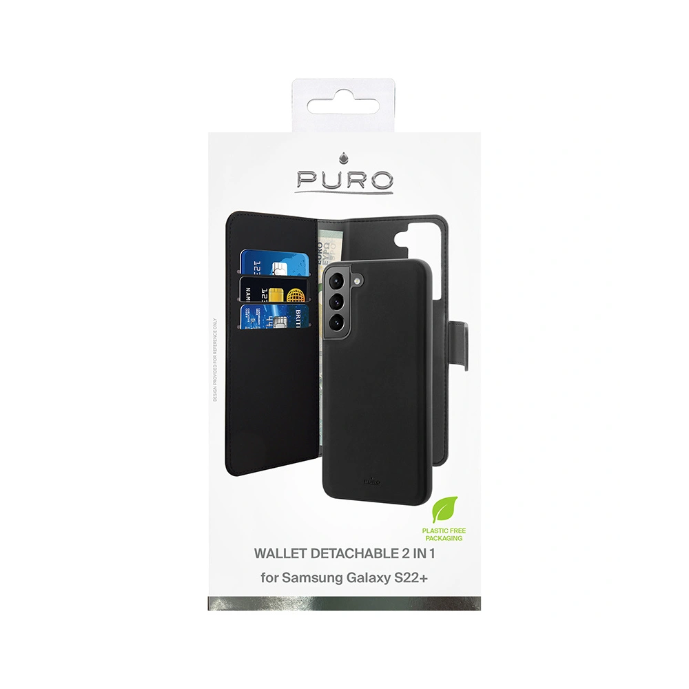 Hurtownia GSM - Etui PURO Wallet Detachable 2w1 Samsung Galaxy S22+ Plus (černý) - PUR537BLK - {ean13} - Hurt
