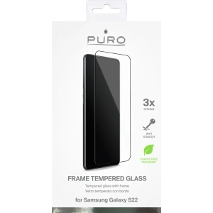 homescreen.pl - Szkło hartowane PURO Frame Tempered Glass Samsung Galaxy S22 (czarna ramka)