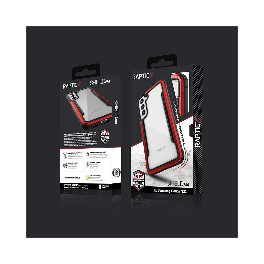 Wholesale X-Doria Raptic Shield Pro Samsung Galaxy S22 (Anti-bacterial) (Red) - XDR161RED - {ean13} - Hurt