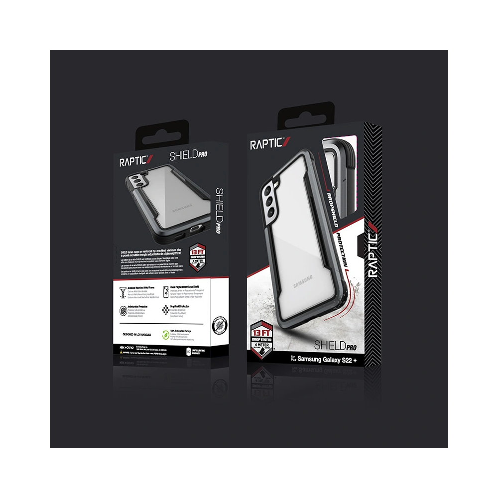Hurtownia GSM - Etui X-Doria Raptic Shield Pro Samsung Galaxy S22+ Plus (Antibakteriální) (Černá) - XDR162BLK - {ean13} - Hurt