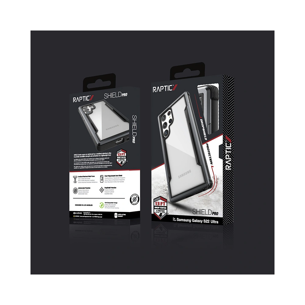 Wholesale X-Doria Raptic Shield Pro Samsung Galaxy S22 Ultra (Anti-bacterial) (Black) - XDR165BLK - {ean13} - Hurt
