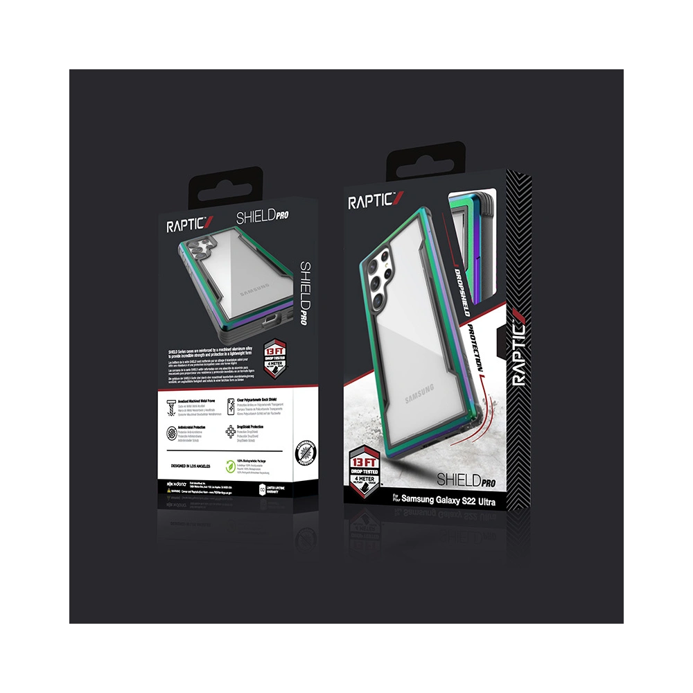 Hurtownia GSM - Etui X-Doria Raptic Shield Pro Samsung Galaxy S22 Ultra (antibakteriální) (iridescentní) - XDR166IRI - {ean13} - Hurt