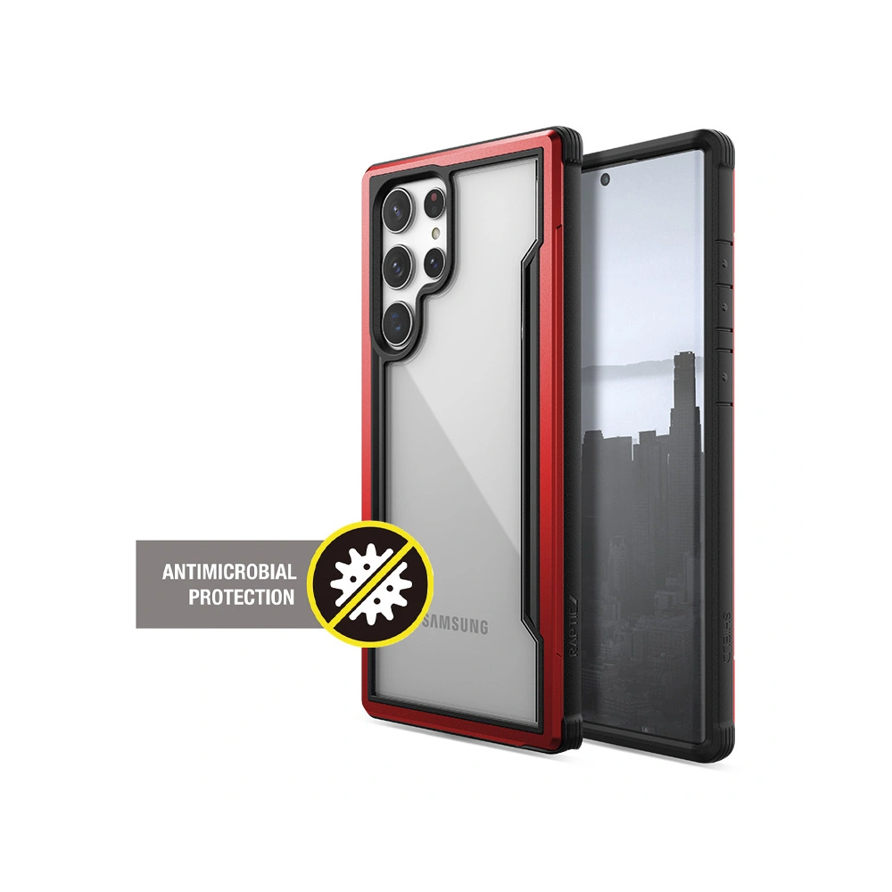 Hurtownia GSM - Etui X-Doria Raptic Shield Pro Samsung Galaxy S22 Ultra (Antibakteriální) (Červená) - XDR167RED - {ean13} - Hurt