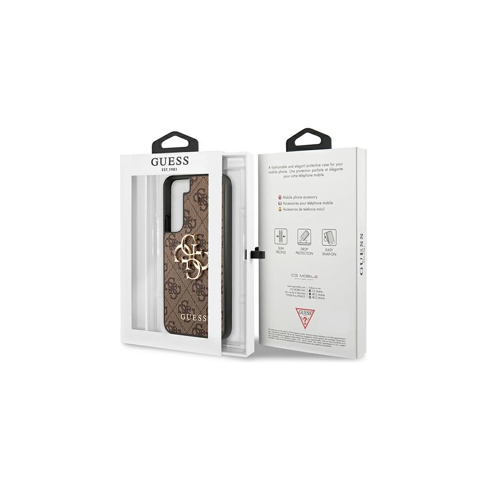 Hurtownia GSM - Etui Guess GUHCS22S4GMGBR Samsung Galaxy S22 hnědý/brown hardcase 4G Big Metal Logo - GUE1562BR - {ean13} - Hurt