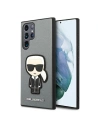 homescreen.pl - Etui Karl Lagerfeld KLHCS22LOKPG Samsung Galaxy S22 Ultra srebrny/silver hardcase Saffiano Ikonik Karl`s Patch