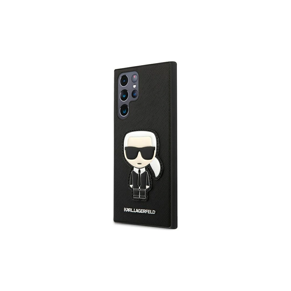 Hurtownia GSM - Etui Karl Lagerfeld KLHCS22LOKPK Samsung Galaxy S22 Ultra černý/black hardcase Saffiano Ikonik Karl`s Patch - KLD797BLK - {ean13} - Hurt