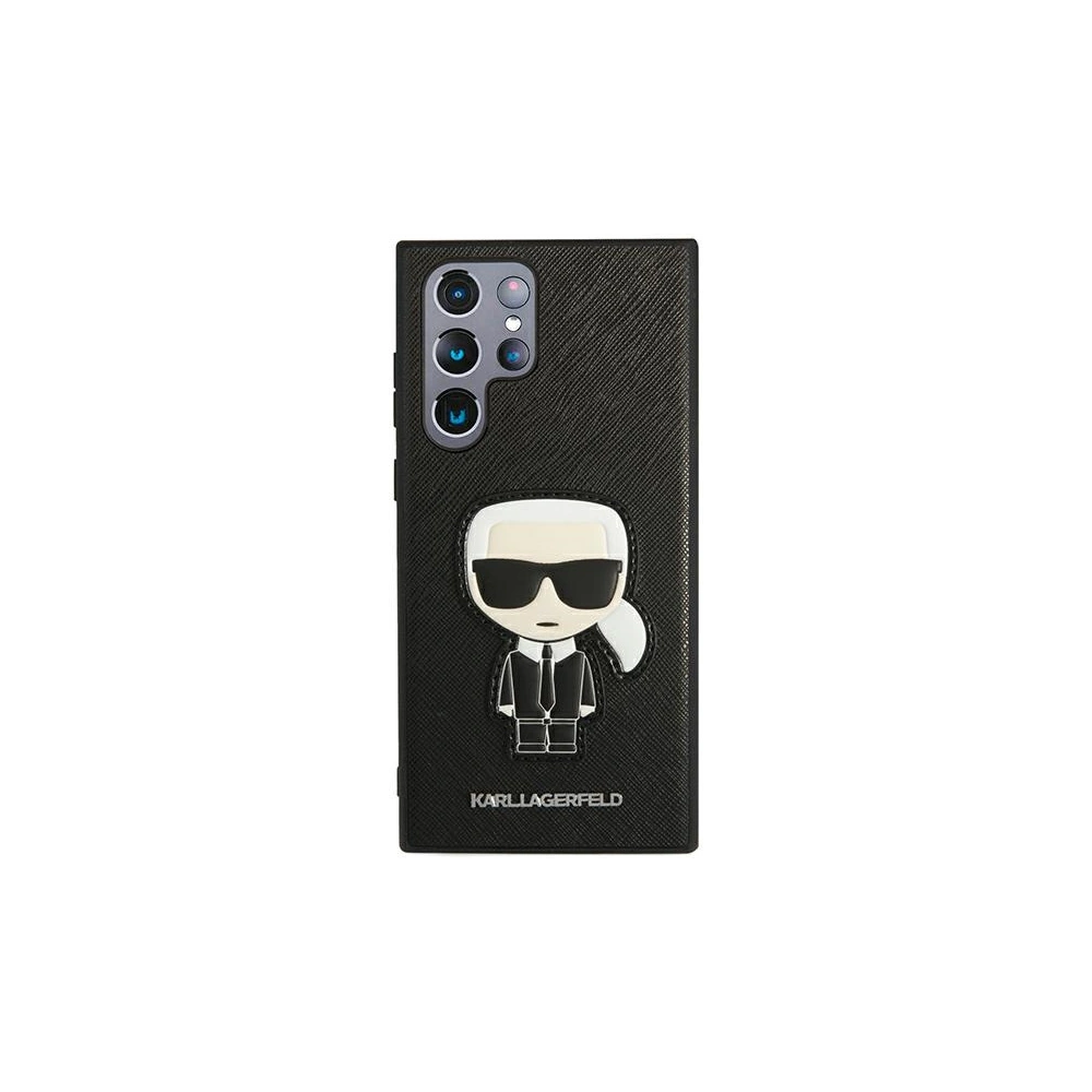 Hurtownia GSM - Etui Karl Lagerfeld KLHCS22LOKPK Samsung Galaxy S22 Ultra černý/black hardcase Saffiano Ikonik Karl`s Patch - KLD797BLK - {ean13} - Hurt