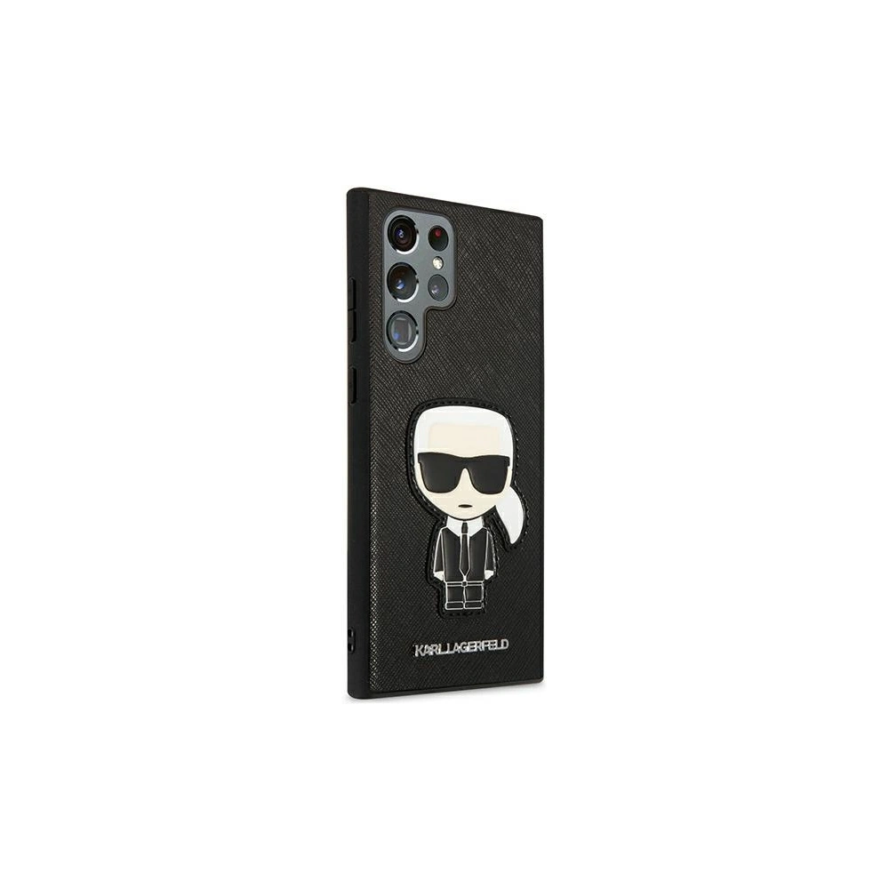 Hurtownia GSM - Etui Karl Lagerfeld KLHCS22LOKPK Samsung Galaxy S22 Ultra černý/black hardcase Saffiano Ikonik Karl`s Patch - KLD797BLK - {ean13} - Hurt