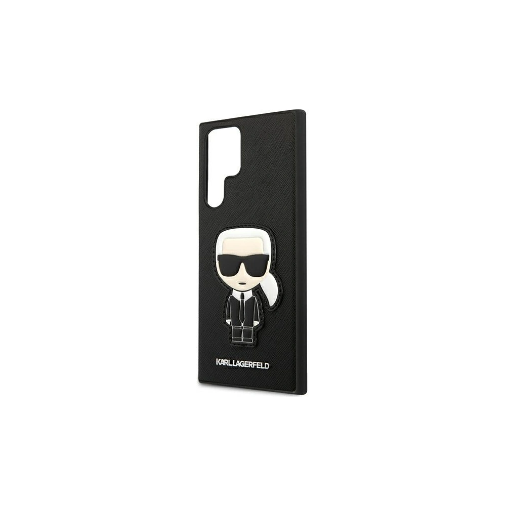 Hurtownia GSM - Etui Karl Lagerfeld KLHCS22LOKPK Samsung Galaxy S22 Ultra černý/black hardcase Saffiano Ikonik Karl`s Patch - KLD797BLK - {ean13} - Hurt