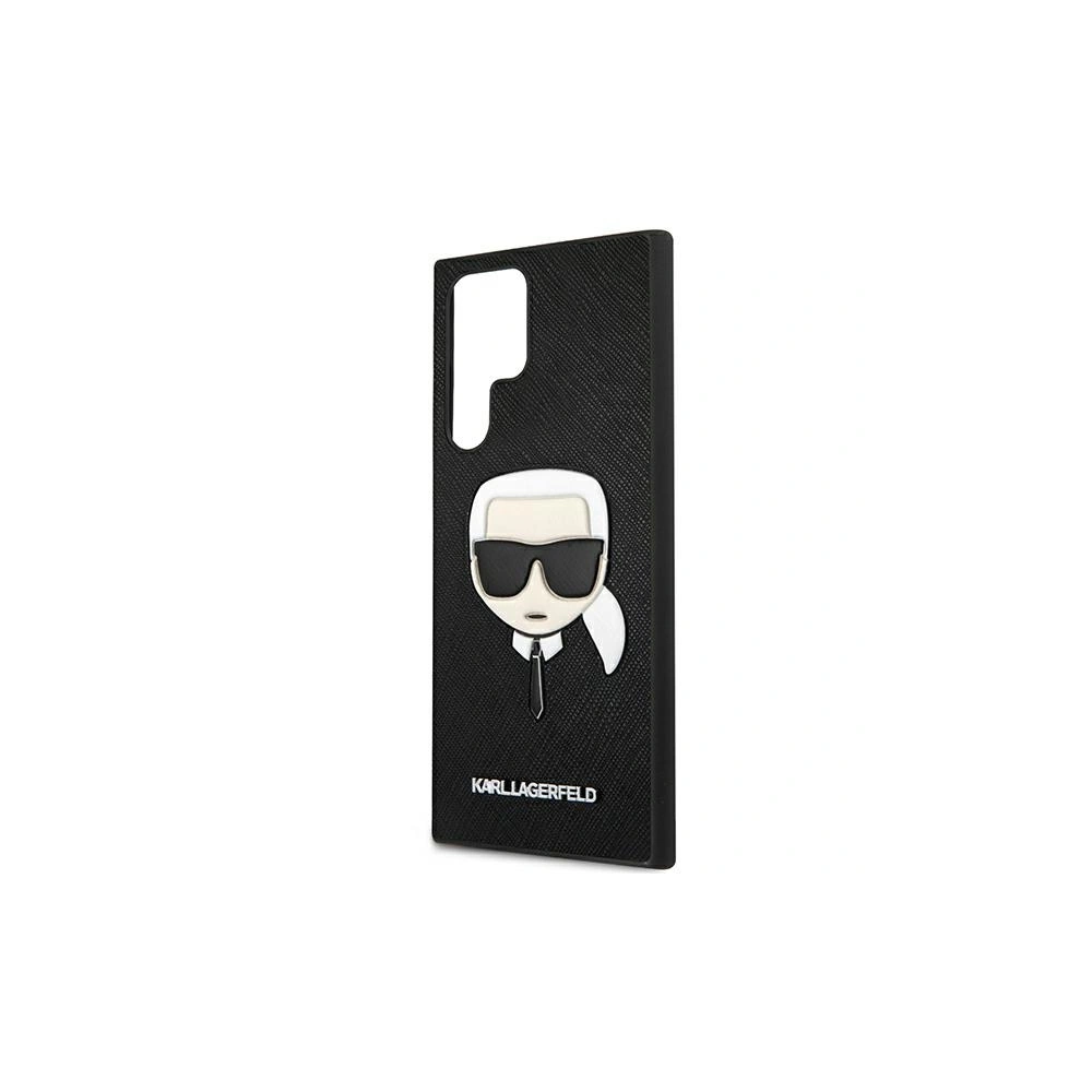 Hurtownia GSM - Etui Karl Lagerfeld KLHCS22LSAKHBK Samsung Galaxy S22 Ultra černý/black hardcase Saffiano Ikonik Karl`s Head - KLD798BLK - {ean13} - Hurt