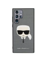 Wholesale Karl Lagerfeld KLHCS22LSAKHSL Samsung Galaxy S22 Ultra silver hardcase Saffiano Ikonik Karl`s Head - KLD799SLV - {ean13} - Hurt