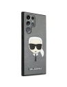 Wholesale Karl Lagerfeld KLHCS22LSAKHSL Samsung Galaxy S22 Ultra silver hardcase Saffiano Ikonik Karl`s Head - KLD799SLV - {ean13} - Hurt