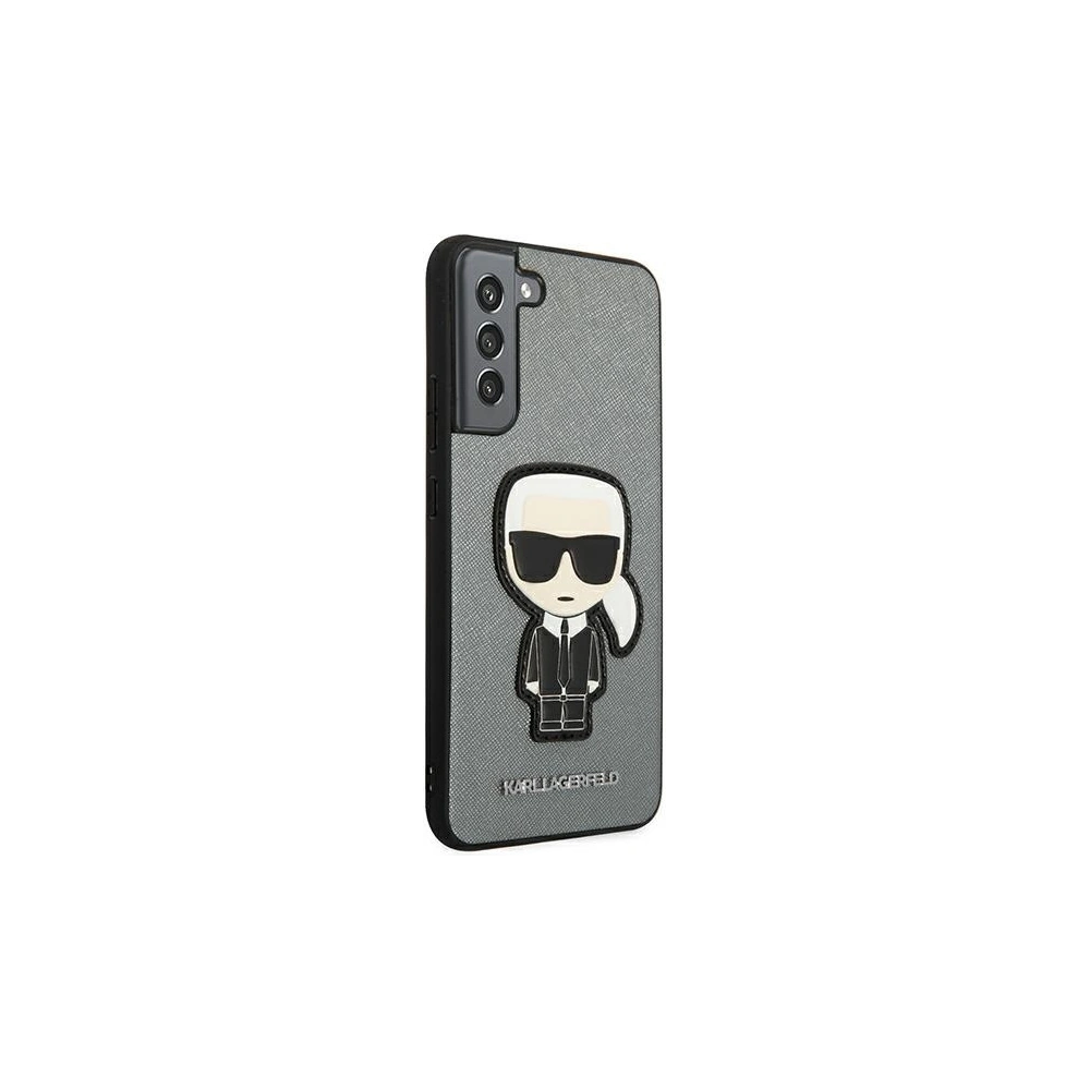 Hurtownia GSM - Etui Karl Lagerfeld KLHCS22MOKPG Samsung Galaxy S22+ Plus stříbrný/silver hardcase Saffiano Ikonik Karl`s Patch - KLD800SLV - {ean13} - Hurt