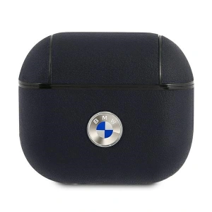 Hurtownia GSM - Etui BMW BMA3SSLNA Apple AirPods 3 cover granatowy/navy Geniune Leather Silver Logo - BMW266NAV - {ean13} - Hurt