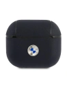 Etui BMW BMA3SSLNA Apple AirPods 3 cover granatowy/navy Geniune Leather Silver Logo