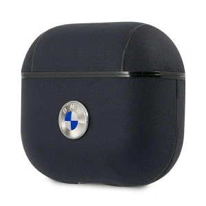 Hurtownia GSM - Etui BMW BMA3SSLNA Apple AirPods 3 cover granatowy/navy Geniune Leather Silver Logo - BMW266NAV - {ean13} - Hurt