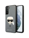 Case Karl Lagerfeld KLHCS21FSAKHSL Samsung Galaxy S21 FE silber/hardcase Saffiano Ikonik Karls Kopf
