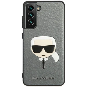 Hurtownia GSM - Etui Karl Lagerfeld KLHCS21FSAKHSL Samsung Galaxy S21 FE srebrny/silver hardcase Saffiano Ikonik Karl`s Head - KLD805SLV - {ean13} - Hurt
