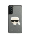 Hurtownia GSM - Etui Karl Lagerfeld KLHCS21FSAKHSL Samsung Galaxy S21 FE srebrny/silver hardcase Saffiano Ikonik Karl`s Head - KLD805SLV - {ean13} - Hurt