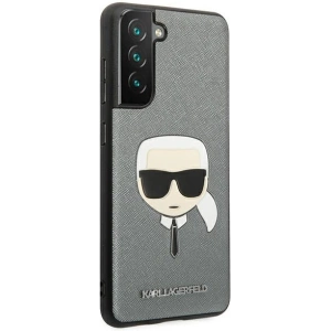 Hurtownia GSM - Etui Karl Lagerfeld KLHCS21FSAKHSL Samsung Galaxy S21 FE srebrny/silver hardcase Saffiano Ikonik Karl`s Head - KLD805SLV - {ean13} - Hurt