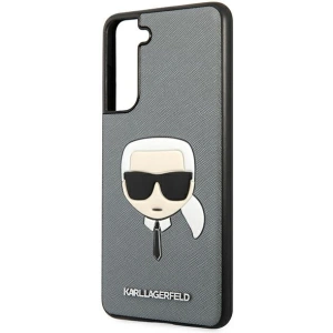 Hurtownia GSM - Etui Karl Lagerfeld KLHCS21FSAKHSL Samsung Galaxy S21 FE srebrny/silver hardcase Saffiano Ikonik Karl`s Head - KLD805SLV - {ean13} - Hurt