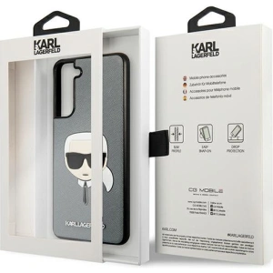 Hurtownia GSM - Etui Karl Lagerfeld KLHCS21FSAKHSL Samsung Galaxy S21 FE srebrny/silver hardcase Saffiano Ikonik Karl`s Head - KLD805SLV - {ean13} - Hurt