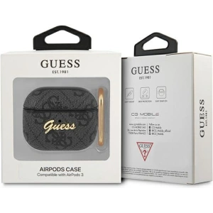 Hurtownia GSM - Case Guess GUA34GSMK Apple AirPods 3 grau/grey 4G Script Metal Collection - GUE1567 - {ean13} - Hurt