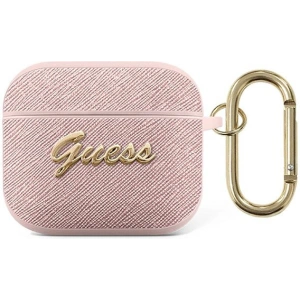 Hurtownia GSM - Etui Guess GUA3SASMP Apple AirPods 3 różowy/pink Saffiano Script Metal Collection - GUE1571 - {ean13} - Hurt