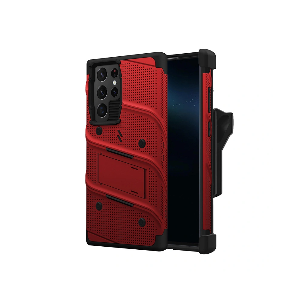 Hurtownia GSM - Etui ZIZO BOLT Series Samsung Galaxy S22 Ultra + sklo (červené) - ZIZ100RED - {ean13} - Hurt