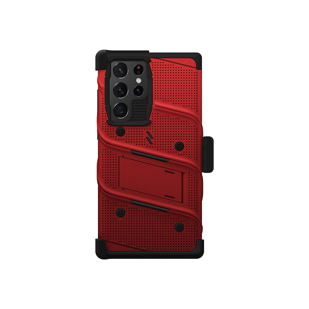 Hurtownia GSM - Etui ZIZO BOLT Series Samsung Galaxy S22 Ultra + sklo (červené) - ZIZ100RED - {ean13} - Hurt