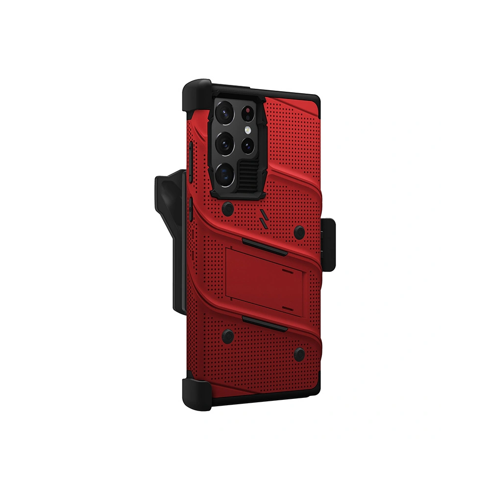 Hurtownia GSM - Etui ZIZO BOLT Series Samsung Galaxy S22 Ultra + sklo (červené) - ZIZ100RED - {ean13} - Hurt