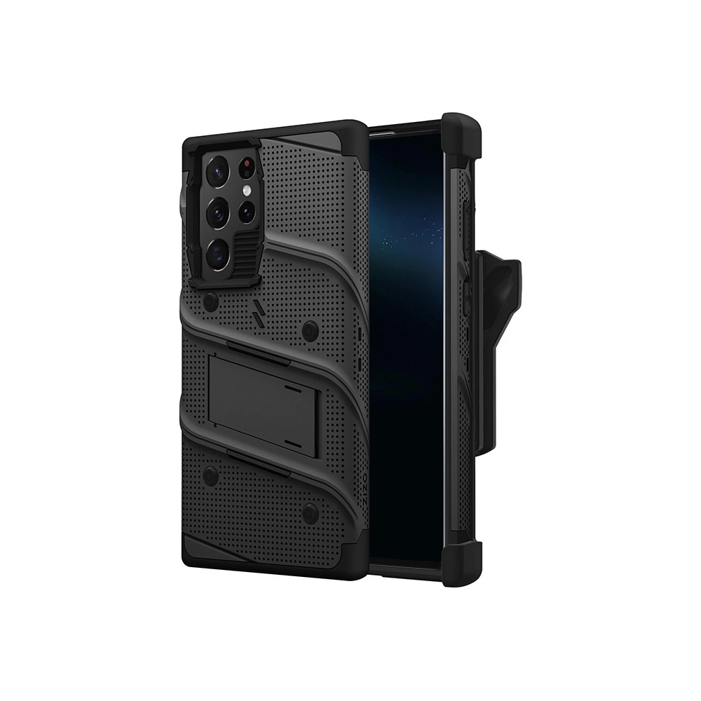 Hurtownia GSM - Etui ZIZO BOLT Series Samsung Galaxy S22 Ultra + sklo (černé) - ZIZ102BLK - {ean13} - Hurt