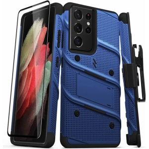 Hurtownia GSM - Etui ZIZO BOLT Series Samsung Galaxy S21 Ultra + szkło (Blue) - ZIZ104BLU - {ean13} - Hurt