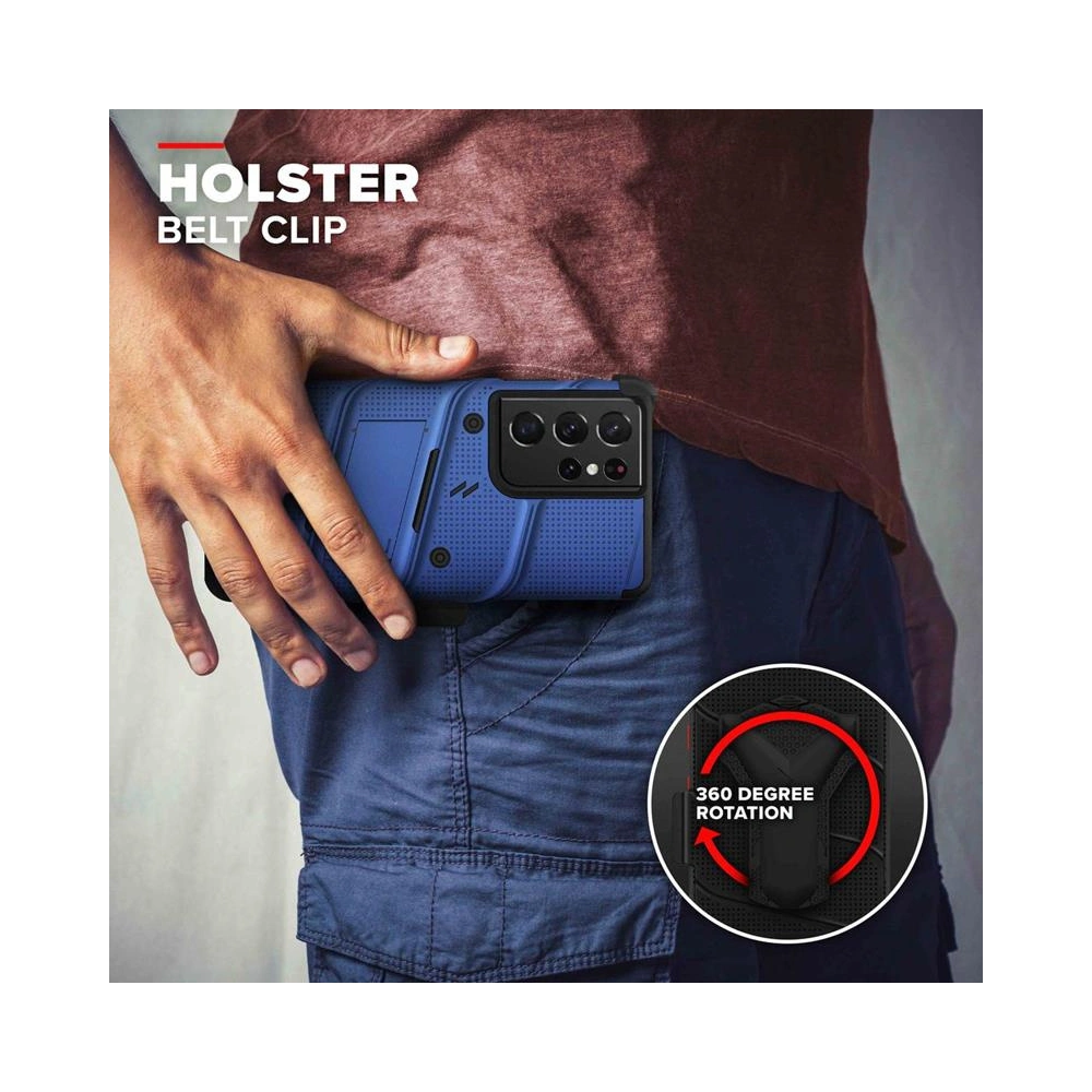 Hurtownia GSM - Etui ZIZO BOLT Series Samsung Galaxy S21 Ultra + sklo (Modrá) - ZIZ104BLU - {ean13} - Hurt