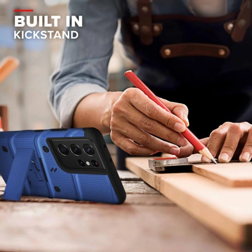 Etui ZIZO BOLT Series Samsung Galaxy S21 Ultra + szkło (Blue)