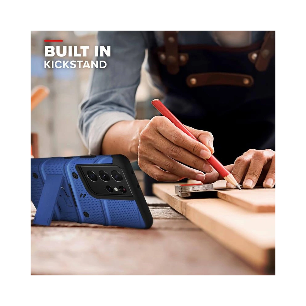 Hurtownia GSM - Etui ZIZO BOLT Series Samsung Galaxy S21 Ultra + sklo (Modrá) - ZIZ104BLU - {ean13} - Hurt