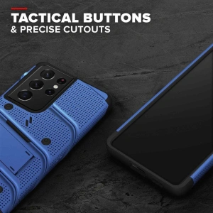 Hurtownia GSM - Etui ZIZO BOLT Series Samsung Galaxy S21 Ultra + szkło (Blue) - ZIZ104BLU - {ean13} - Hurt