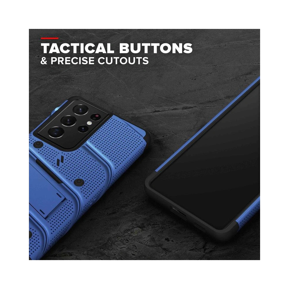Hurtownia GSM - Etui ZIZO BOLT Series Samsung Galaxy S21 Ultra + sklo (Modrá) - ZIZ104BLU - {ean13} - Hurt