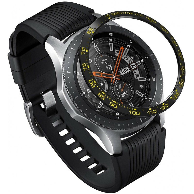 Hurtownia Ringke - 8809628568365 - [KOSZ] - Nakładka na tachymetr Ringke Samsung Galaxy Gear S3/Watch 46mm stal nierdzewna czarno-żółta GW-46-04 - B2B homescreen