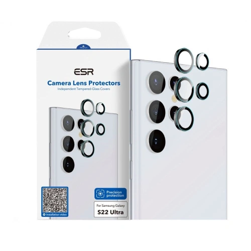 homescreen.pl - Szkło hartowane na aparat ESR Camera Lens Samsung Galaxy S22 Ultra Black