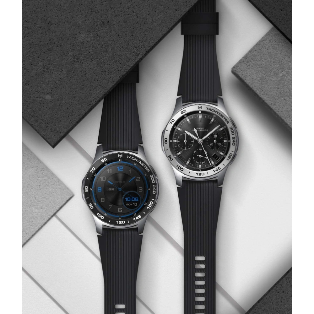 Hurtownia GSM - Nakládka na tachymetr Ringke Samsung Galaxy Gear S3/Watch 46mm hliníková černá GW-46-07 - RGK849ABLK - {ean13} - Hurt
