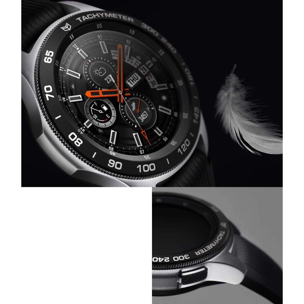 Hurtownia GSM - Nakládka na tachymetr Ringke Samsung Galaxy Gear S3/Watch 46mm hliníková černá GW-46-07 - RGK849ABLK - {ean13} - Hurt
