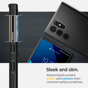 Hurtownia GSM - Etui Spigen Thin Fit Samsung Galaxy S22 Ultra černé - SPN2082BLK - {ean13} - Hurt