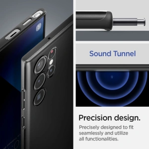 Hurtownia GSM - Etui Spigen Thin Fit Samsung Galaxy S22 Ultra černé - SPN2082BLK - {ean13} - Hurt